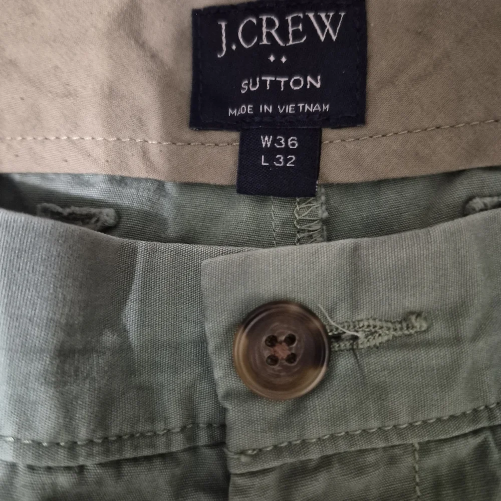 J. Crew Sutton Men's Light Green Chinos 36/32